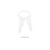 Solid wood stool Fermo