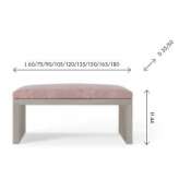 Upholstered bench Vianen