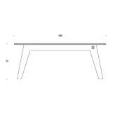 Pietra Gray rectangular marble table Galve