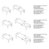 Extendable rectangular wooden table Cehegin