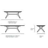 Rectangular wooden dining table Kennedy