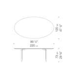 Oval gold dining table Genolier