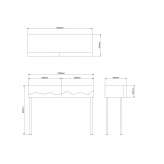 Rectangular console table with drawers Baille