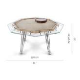 Wood and glass poker table Oppin