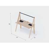 Rectangular birch desk for children with height adjustment Altintas