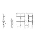 Open modular shelf for wall mounting Novoli