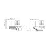 Storage wall with foldable bed Cigand