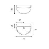 Ceramilux® wall-mounted washbasin Floreat