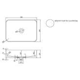 Acovi® rectangular countertop washbasin Rzasnik