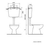 External toilet flush Bradeanu