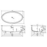 Freestanding oval Acovi® bathtub Cistella