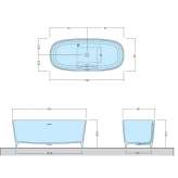 Freestanding oval bathtub Pecica