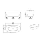 Freestanding Solid Surface bathtub Gutach