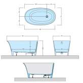 Freestanding oval bathtub Petatlan
