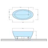 Freestanding oval bathtub Evires