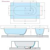 Aquatek rectangular bathtub Querrien