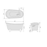Freestanding oval cast iron bathtub Luperon