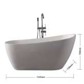 Freestanding oval acrylic bathtub Gelinden