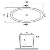 Freestanding oval bathtub Guemar