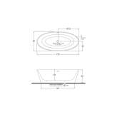 Freestanding oval bathtub Timbiqui