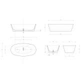 Freestanding oval bathtub made of natural stone Lavra