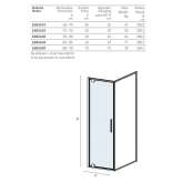 Corner crystal shower cabin with hinged doors Delice