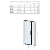 Niche crystal shower cabin with hinged doors Delice