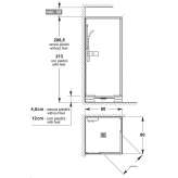 Corner square shower cabin with sliding doors Lapanow