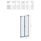 Niche crystal shower cabin with hinged doors Kolc