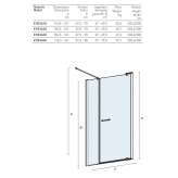 Niche crystal shower cabin with hinged doors Kolc