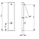 Stainless steel wall-mounted shower panel with self-closing tap Causeni