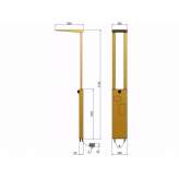 Free-standing brass shower panel with a shower hand Pencoed
