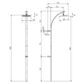 Wall-mounted shower panel with shower head Tornala
