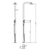 Stainless steel shower panel/outdoor shower Liestal