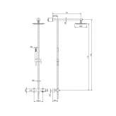 Wall mounted stainless steel shower panel with diverter Payson