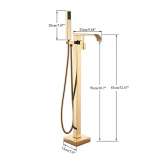 Free-standing brass bath tap with hand shower Vendres
