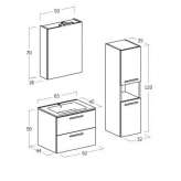 Wall-mounted washbasin cabinet with drawers Hurigny