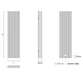 Electric vertical decorative steel radiator Felahiye