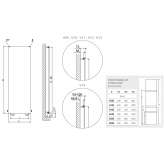 Vertical panel radiator for hot water Barquedo