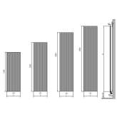 Horizontal steel decorative radiator Puscine