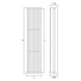 Vertical plate radiator made of carbon steel Birgi