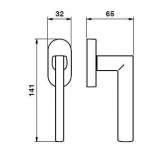 Corten™ door/window handle Ronsecco