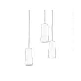Carrara marble pendant lamp with dimmable LED Bagneux