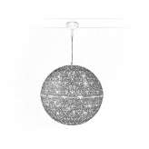Steel LED hanging lamp with crystals Crezancy