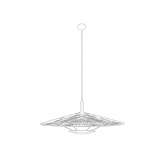 Cotton LED hanging lamp with direct and indirect light Sadadeen