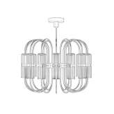 Modern Murano glass chandelier Mrzezyno