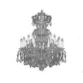 Iron chandelier with crystals Arapahoe
