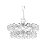 Modern Murano glass chandelier Carianos