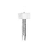 Textile hanging lamp with crystals Chinnor