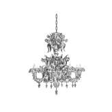 LED chandelier made of Murano glass Rietberg